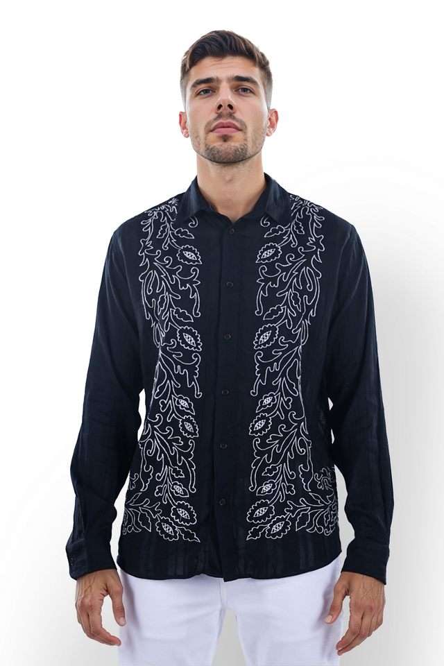 Solid-Cotton-Regular-Fit-Men-s-Casual-Shirt