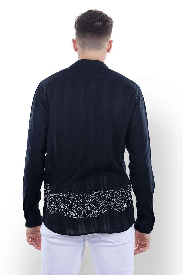 Solid-Cotton-Regular-Fit-Men-s-Casual-Shirt