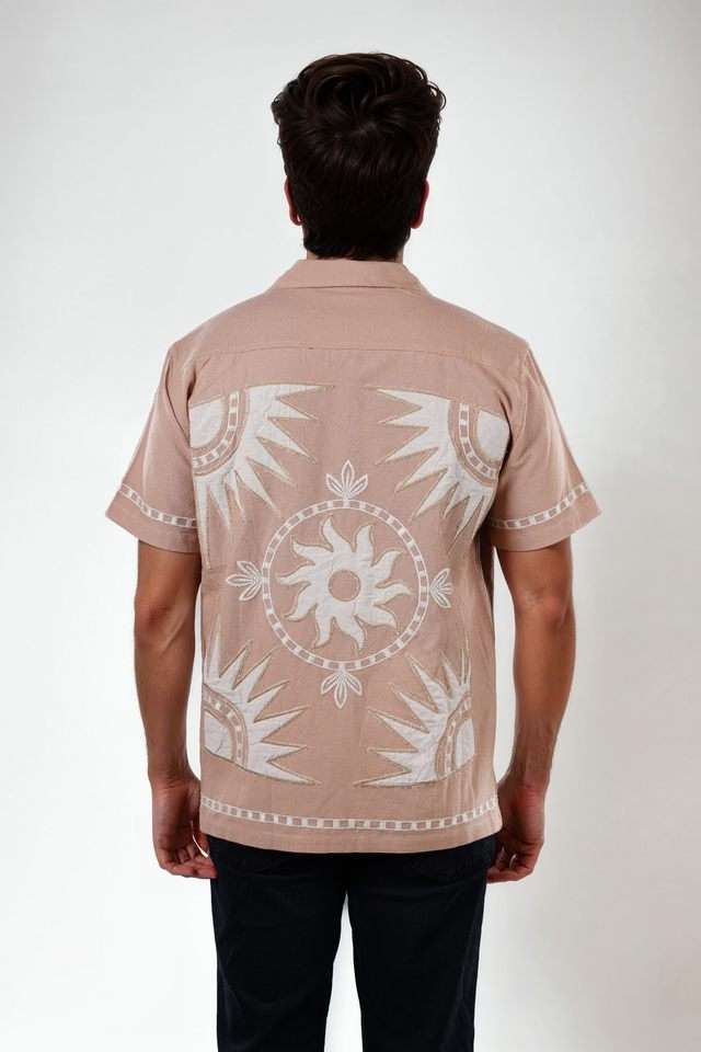 Embroidered-Cotton-Blend-Regular-Fit-Men-s-Casual-Wear-Shirt