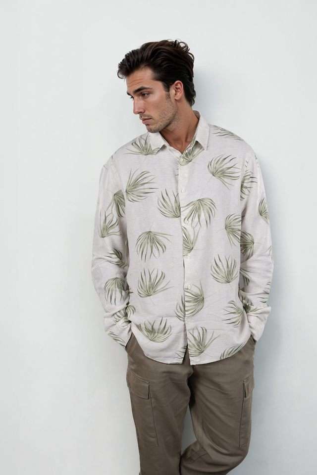Printed-Blended-Fabric-Regular-Fit-Men-s-Casual-Shirt