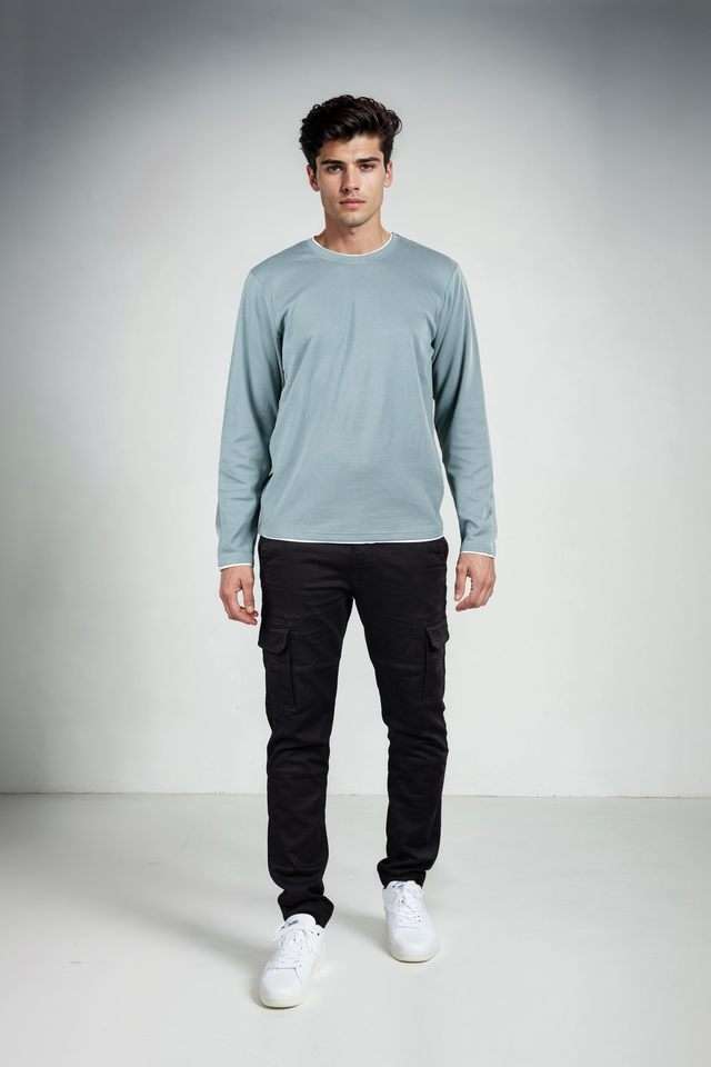 Solid-Cotton-Regular-Fit-Men-T-Shirt