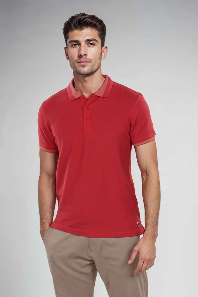 Textured-Cotton-Polo-Men-s-T-Shirt