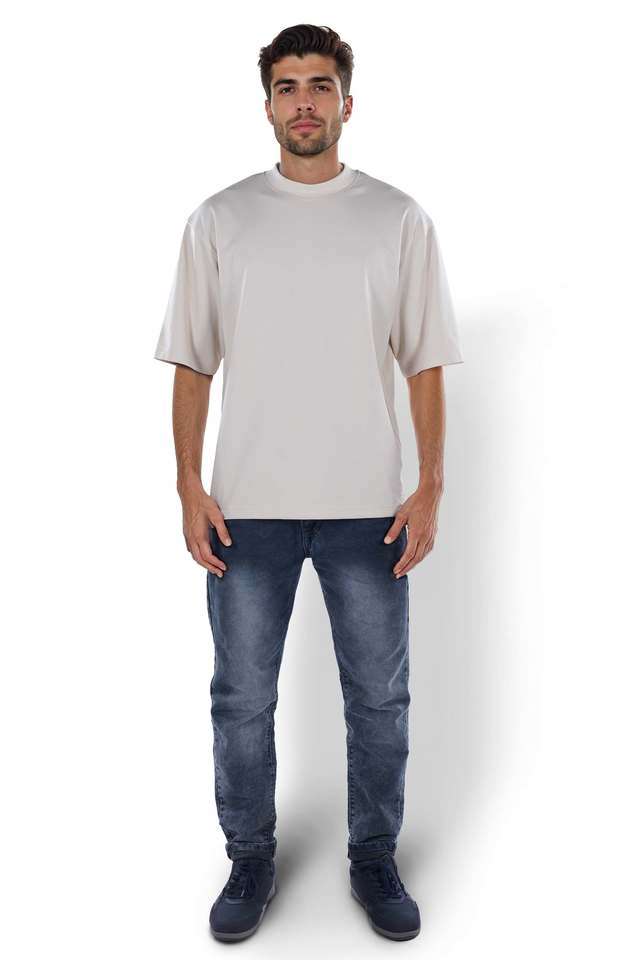 Solid-Cotton-Round-Neck-Men-s-T-Shirt