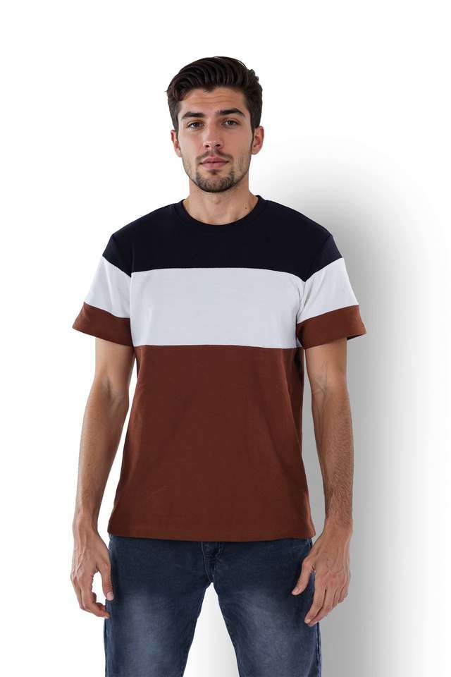 Color-Block-Cotton-Round-Neck-Men-s-T-Shirt