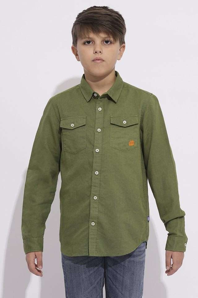 Solid-Cotton-Collared-Boys-Shirt