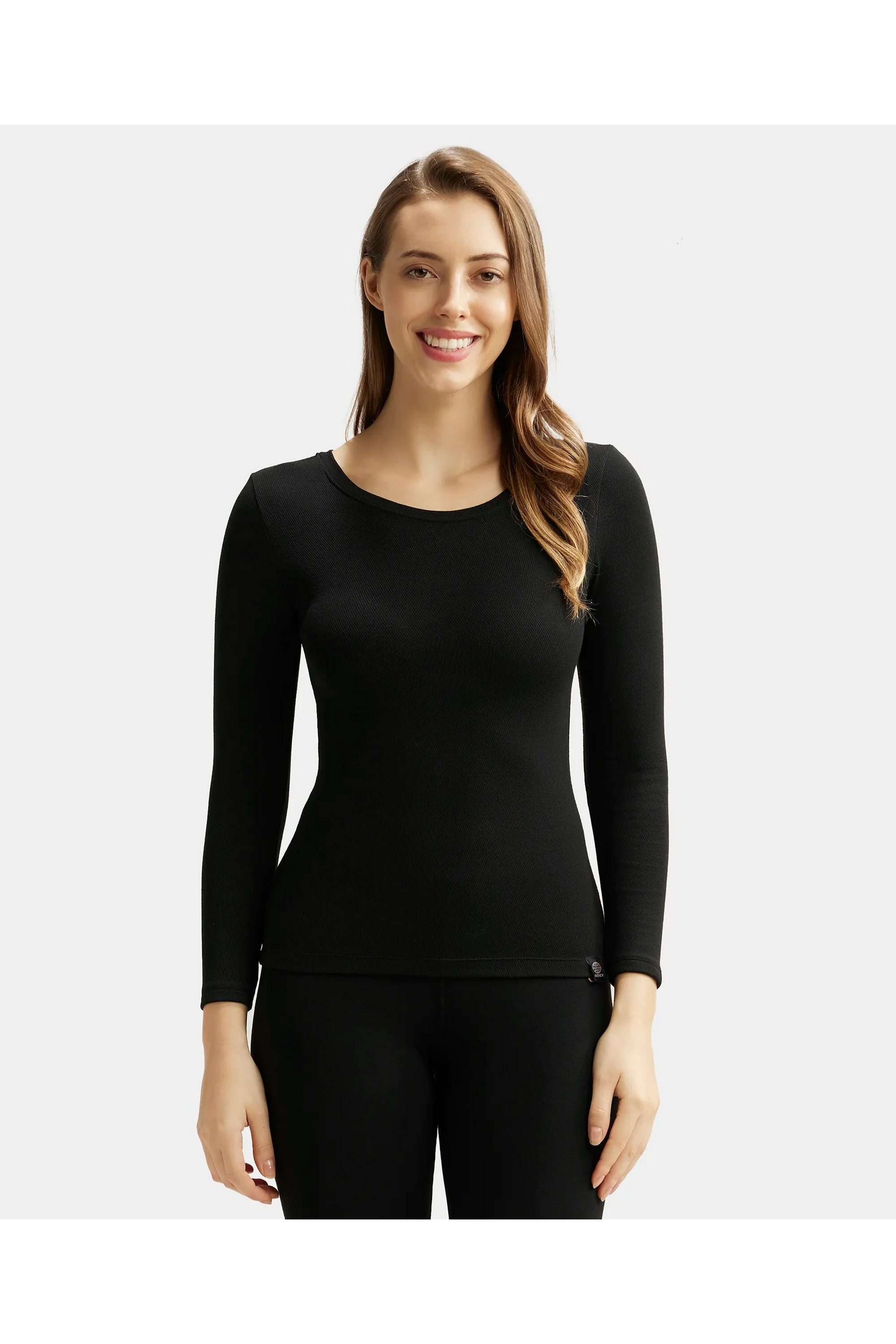 Women-s-Solid-Pattern-Full-Sleeve-Thermal-Top