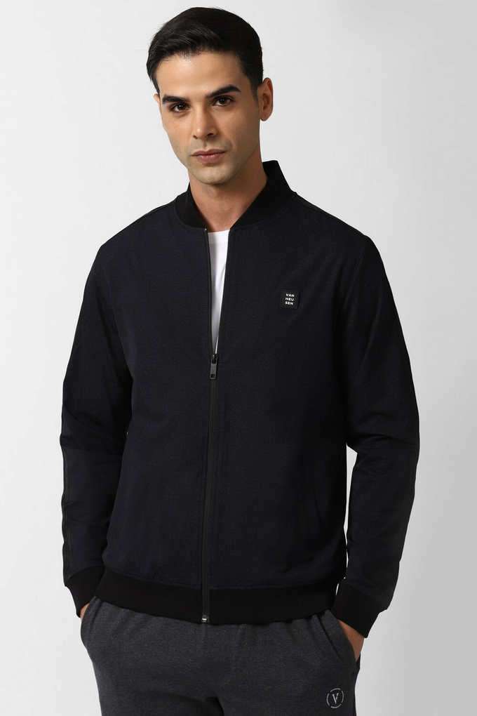 Solid-Cotton-Blend-Regular-Fit-Men-s-Casual-Jacket