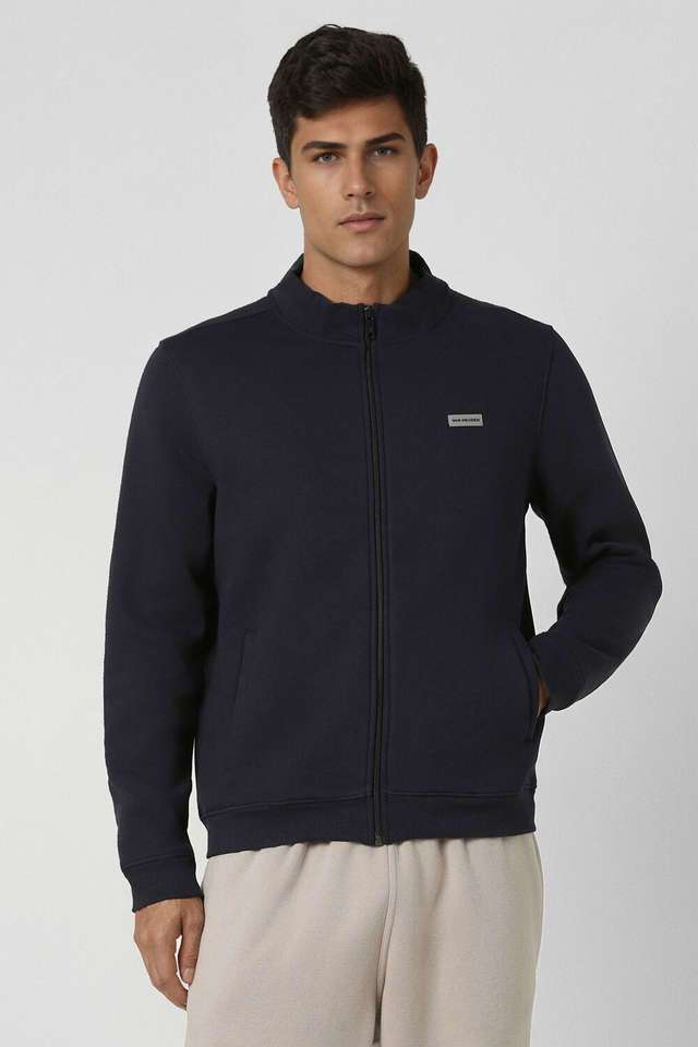 Solid-Polyester-Regular-Fit-Men-s-Casual-Wear-Jacket