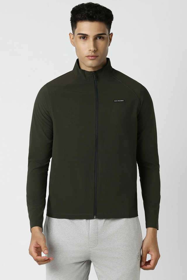 Solid-Nylon-Regular-Fit-Men-Jacket
