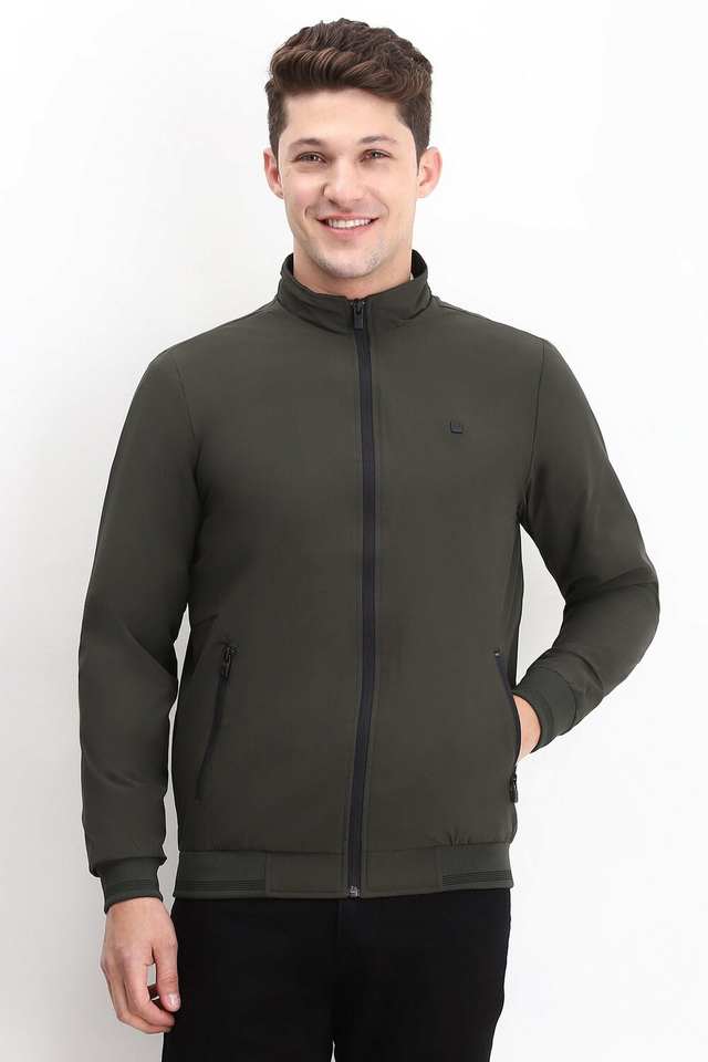 Solid-Polyester-Regular-Fit-Men-Jacket