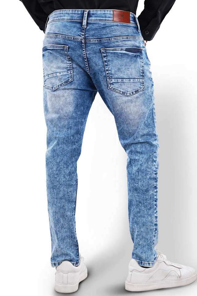 Light-Wash-Cotton-Blend-Skinny-Fit-Men-s-Jeans