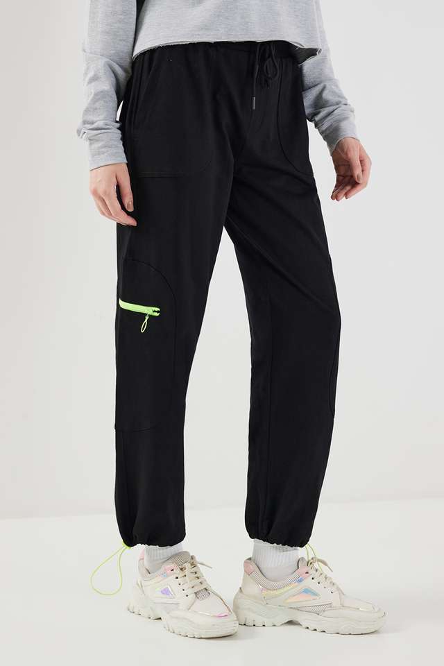 Solid-Full-Length-Cotton-Women-s-Joggers