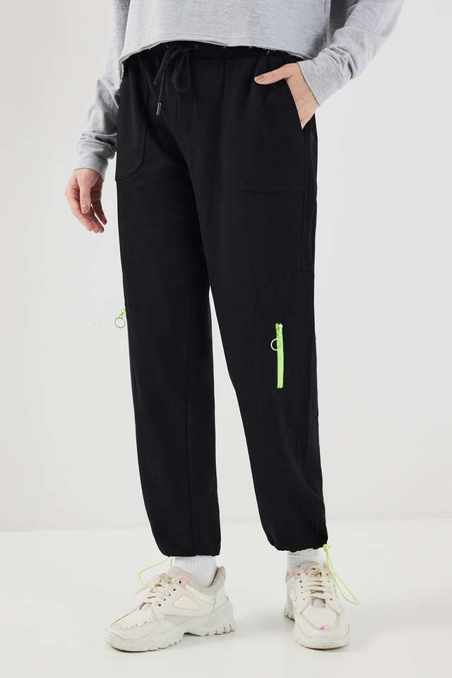 Solid-Full-Length-Cotton-Women-s-Joggers