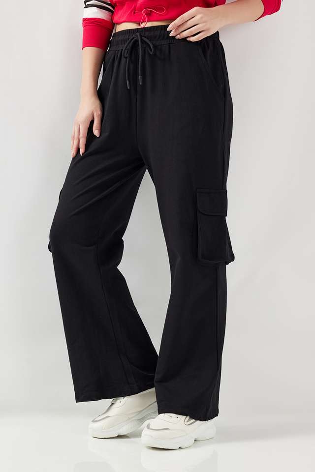 Solid-Full-Length-Cotton-Women-s-Joggers