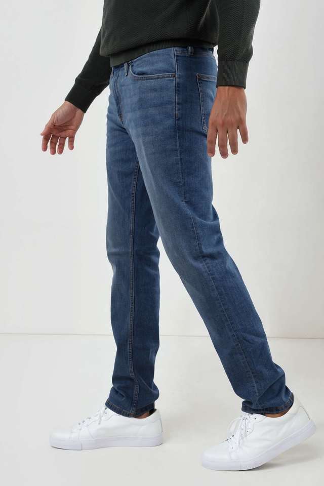 Light-Wash-Cotton-Straight-Fit-Men-s-Jeans