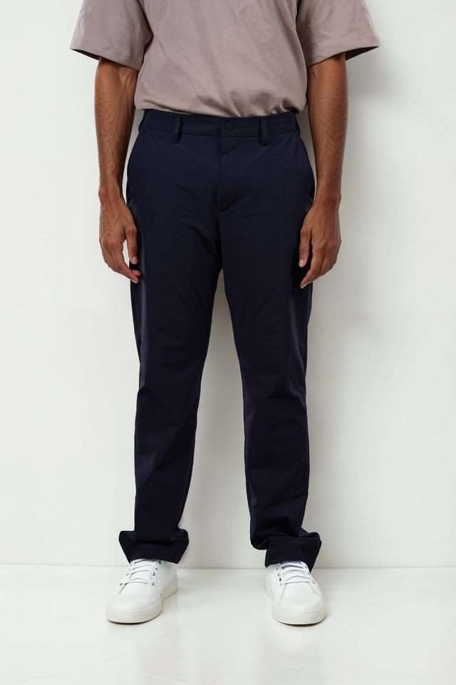 Solid-Blended-Fabric-Straight-Fit-Men-s-Casual-Wear-Trousers