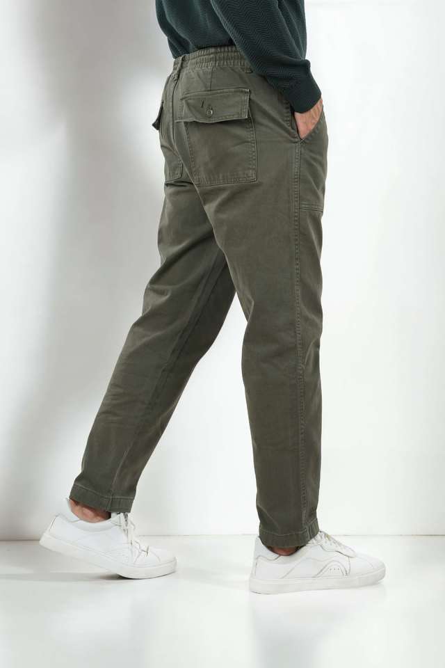 Solid-Cotton-Straight-Fit-Men-s-Casual-Trousers