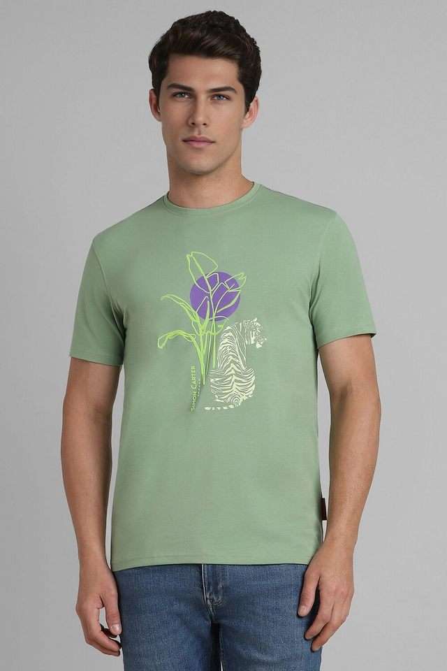 Printed-Blended-Fabric-Slim-Fit-Men-T-Shirt