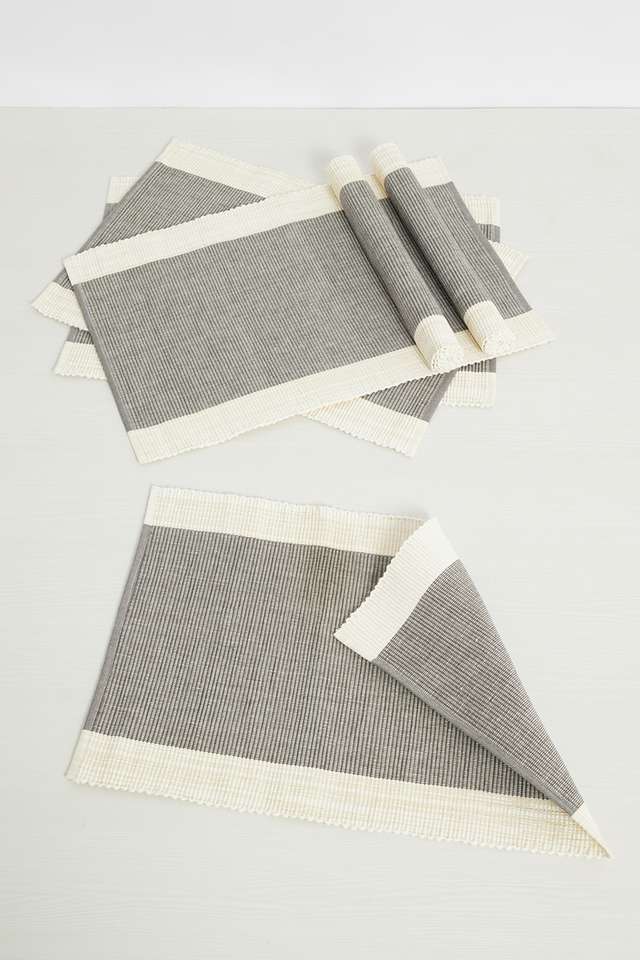 Totem-Ribbed-Grey-Tablemats-Set-of-6