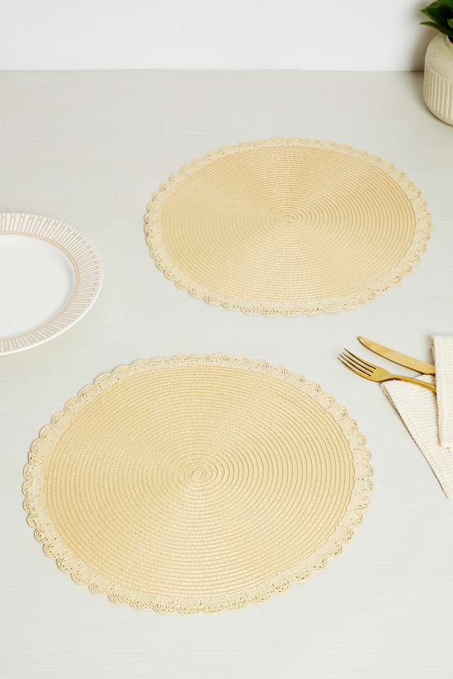 Orion-Braided-Lace-Pvc-Placemat-S/2-Gold