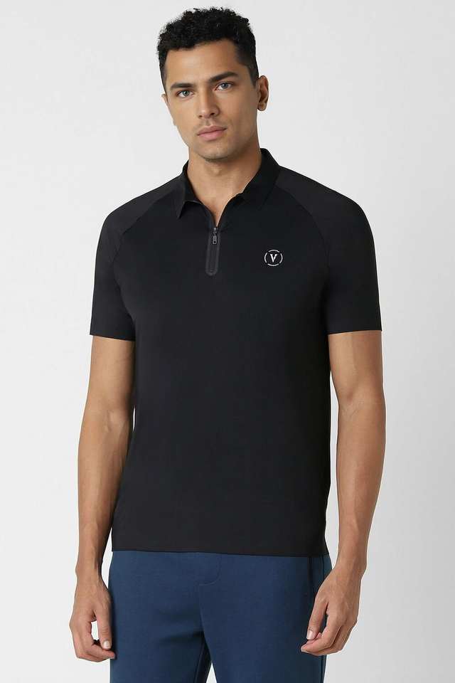 Textured-Nylon-Polo-Men-s-T-Shirt