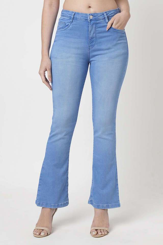 High-Rise-Blended-Fabric-Skinny-Fit-Women-s-Jeans