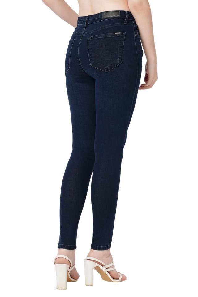 High-Rise-Blended-Fabric-Skinny-Fit-Women-s-Jeans