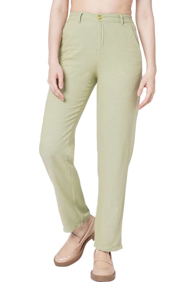 Solid-Viscose-Relaxed-Fit-Women-s-Trousers