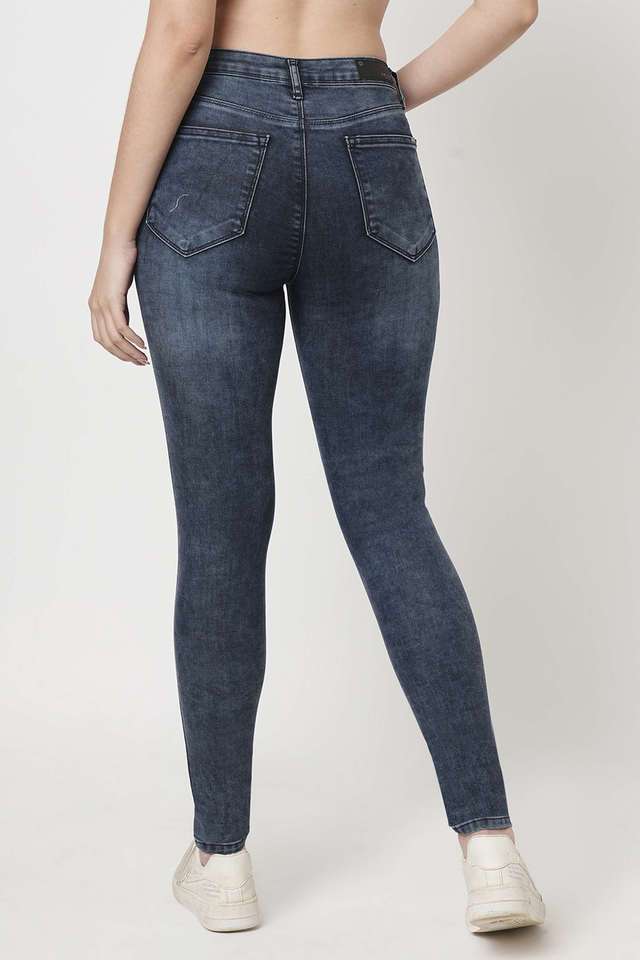 Buy Kraus blue High Rise Blended Fabric Skinny Fit Women's Jeans