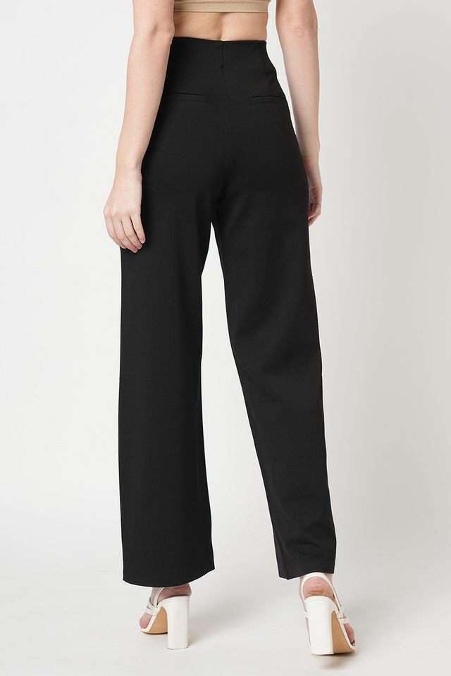 Buy Kraus Black High Rise Cotton Blend Slim Fit Women's Treggings