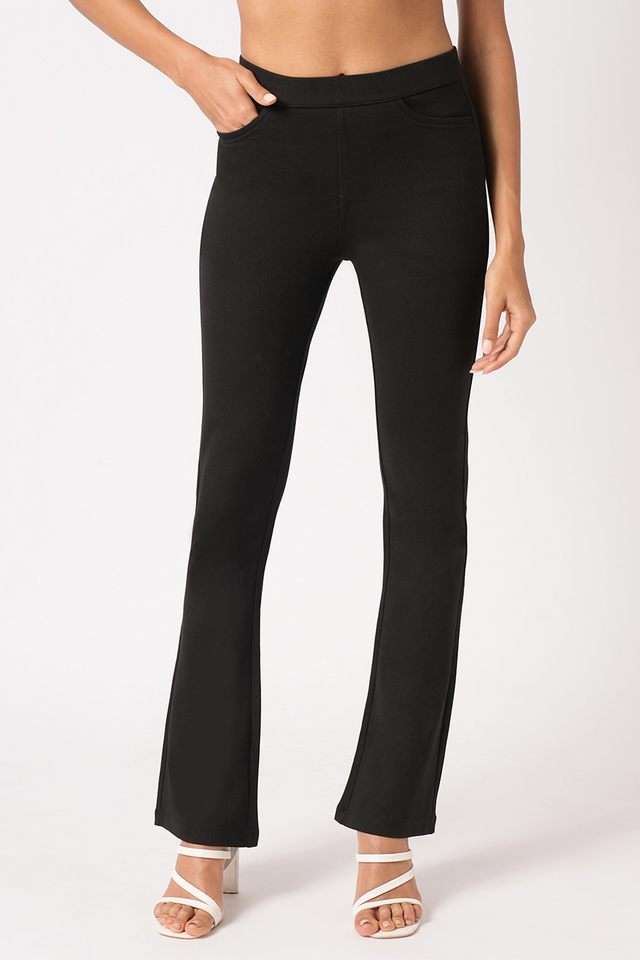 Solid-Blended-Fabric-Skinny-Fit-Women-s-Treggings