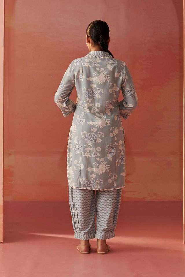 Printed-Viscose-Collared-Women-s-Kurta-Set