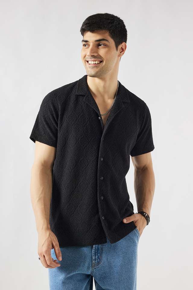 Textured-Blended-Fabric-Relaxed-Fit-Men-s-Casual-Wear-Shirt