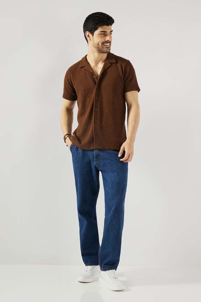 Textured-Blended-Fabric-Relaxed-Fit-Men-s-Casual-Wear-Shirt