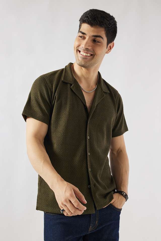 Textured-Blended-Fabric-Relaxed-Fit-Men-s-Casual-Wear-Shirt