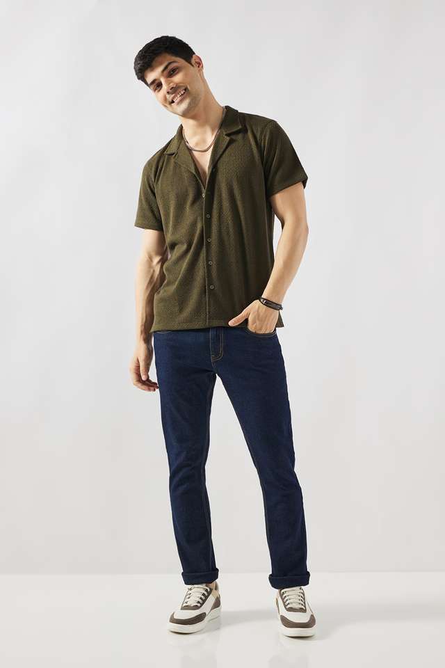 Textured-Blended-Fabric-Relaxed-Fit-Men-s-Casual-Wear-Shirt
