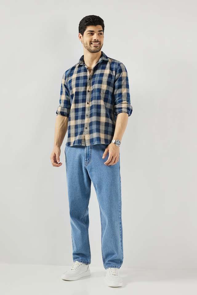 Checks-Cotton-Slim-Fit-Men-s-Casual-Wear-Shirt
