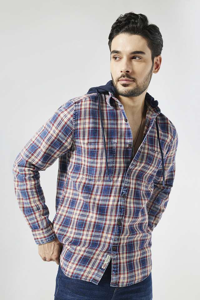 Checks-Cotton-Slim-Fit-Men-s-Casual-Wear-Shirt