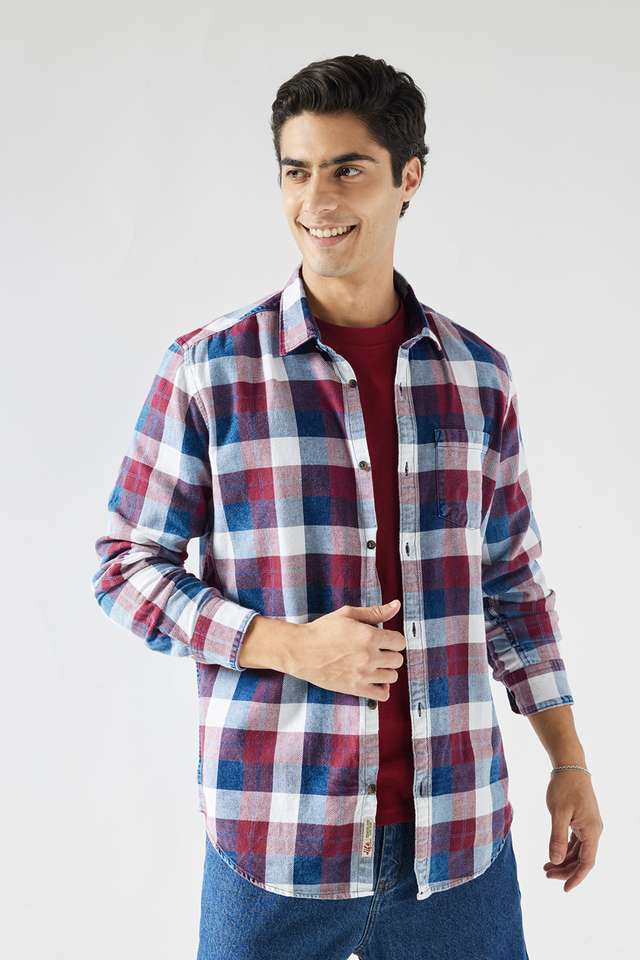 Checks-Cotton-Slim-Fit-Men-s-Casual-Wear-Shirt