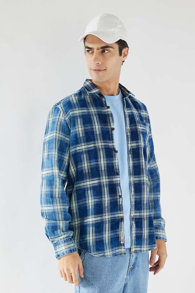 Checks-Cotton-Slim-Fit-Men-s-Casual-Wear-Shirt