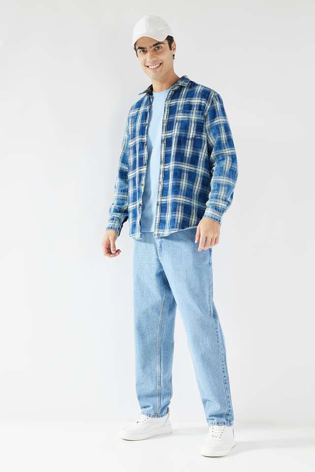 Checks-Cotton-Slim-Fit-Men-s-Casual-Wear-Shirt