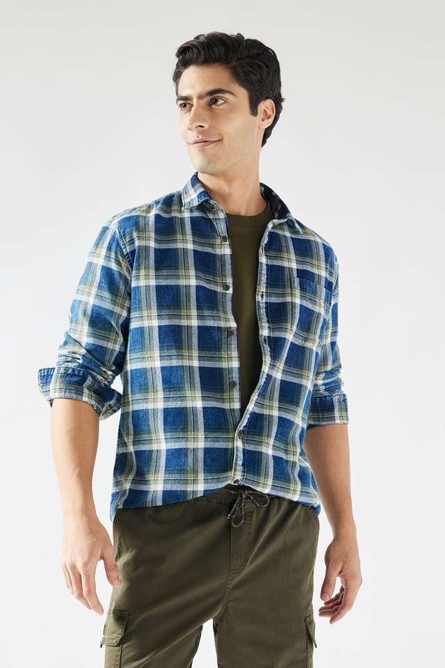 Checks-Cotton-Slim-Fit-Men-s-Casual-Wear-Shirt