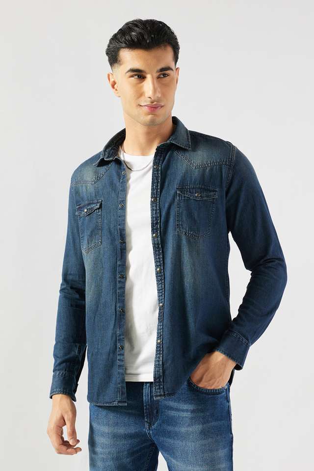 Solid-Cotton-Slim-Fit-Men-s-Casual-Wear-Shirt