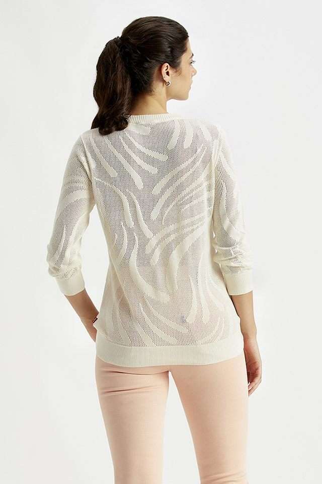 Textured-Cotton-Round-Neck-Women-s-Sweatshirt