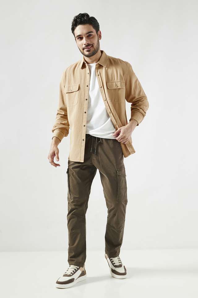 Solid-Cotton-Slim-Fit-Men-s-Joggers