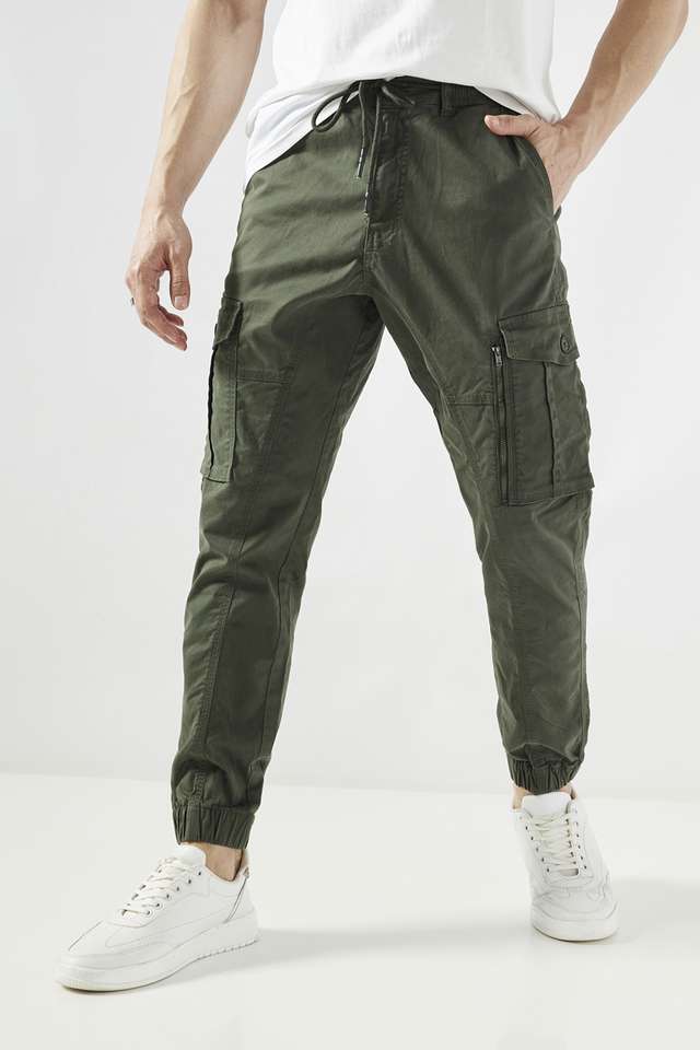 Solid-Cotton-Blend-Slim-Fit-Men-s-Joggers