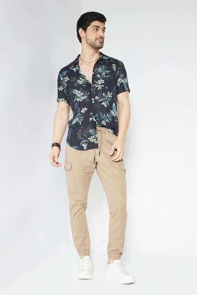 Solid-Cotton-Blend-Slim-Fit-Men-s-Joggers