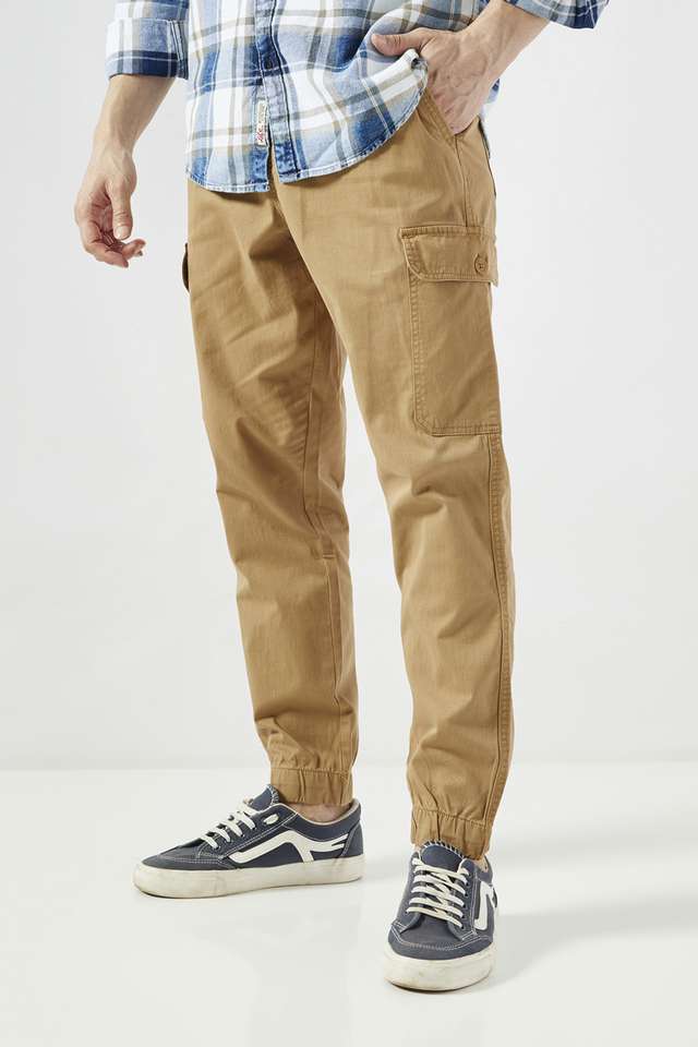Solid-Cotton-Blend-Slim-Fit-Men-s-Joggers