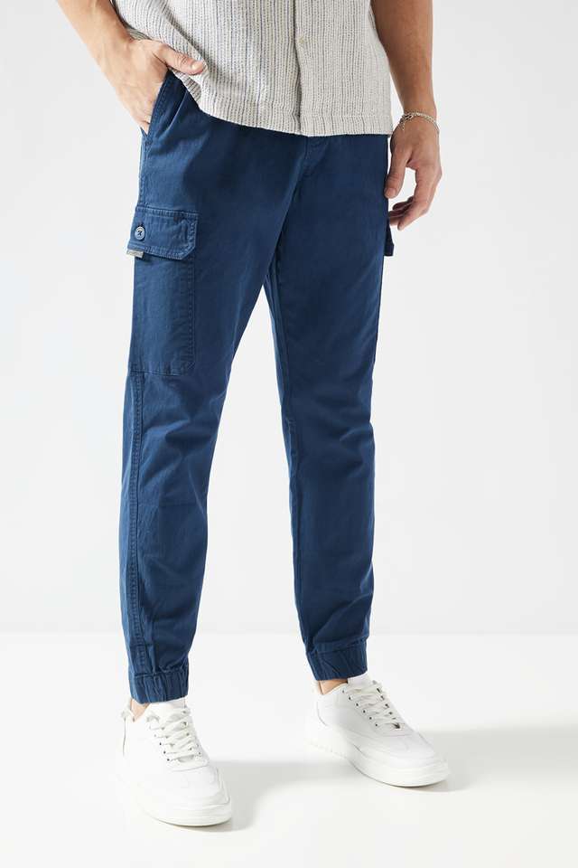 Solid-Cotton-Blend-Slim-Fit-Men-s-Joggers