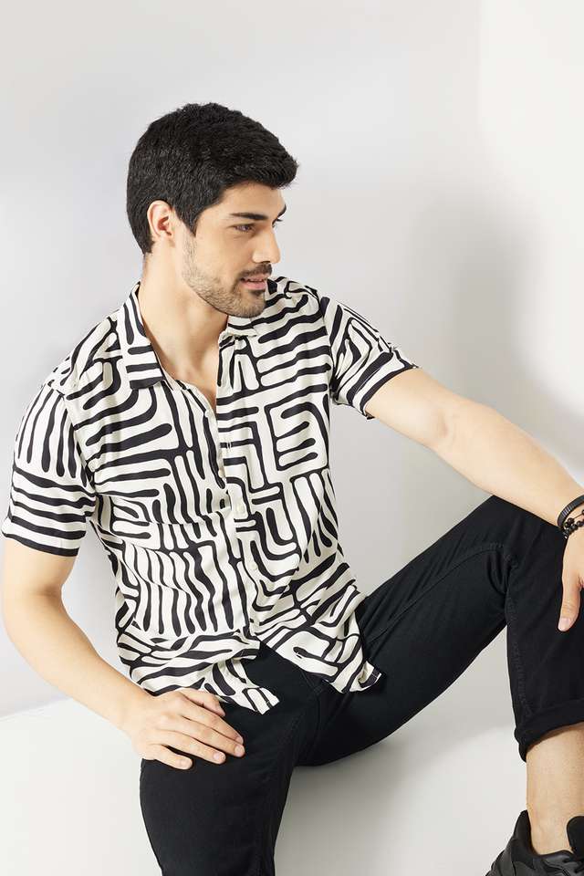Printed-Viscose-Slim-Fit-Men-s-Casual-Wear-Shirt